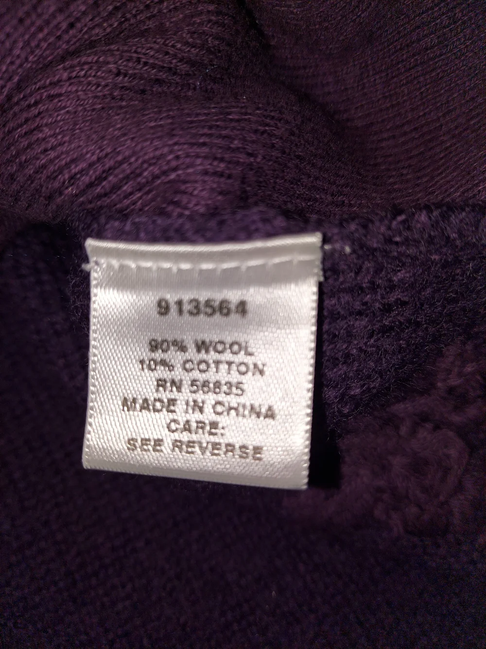 Cabela's Vintage Wool Blend Collared Button Up Cardigan Sweater Purple XL - Picture 4 of 10